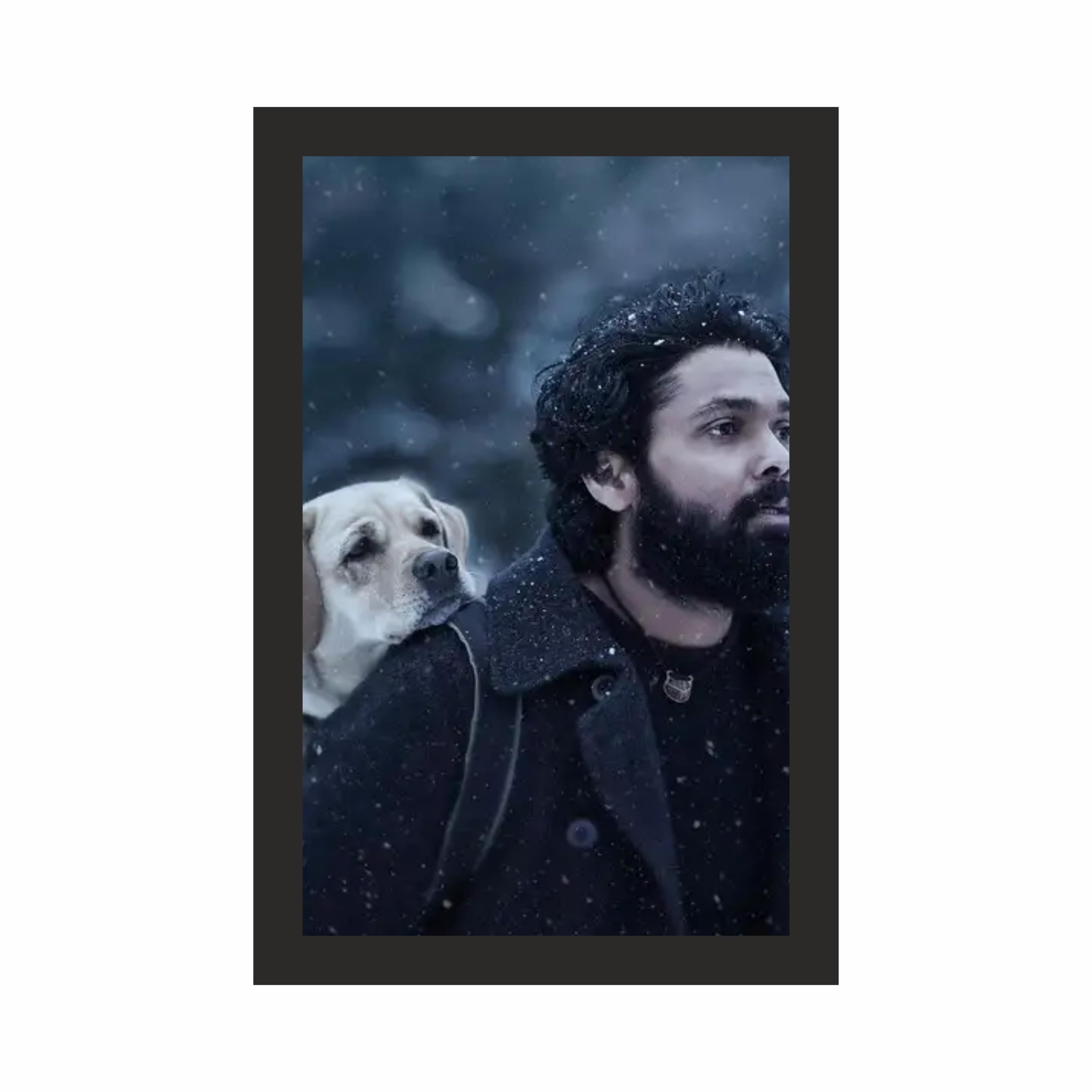 Emotional Dog Companion Wall Art Frame 12x18 Inch