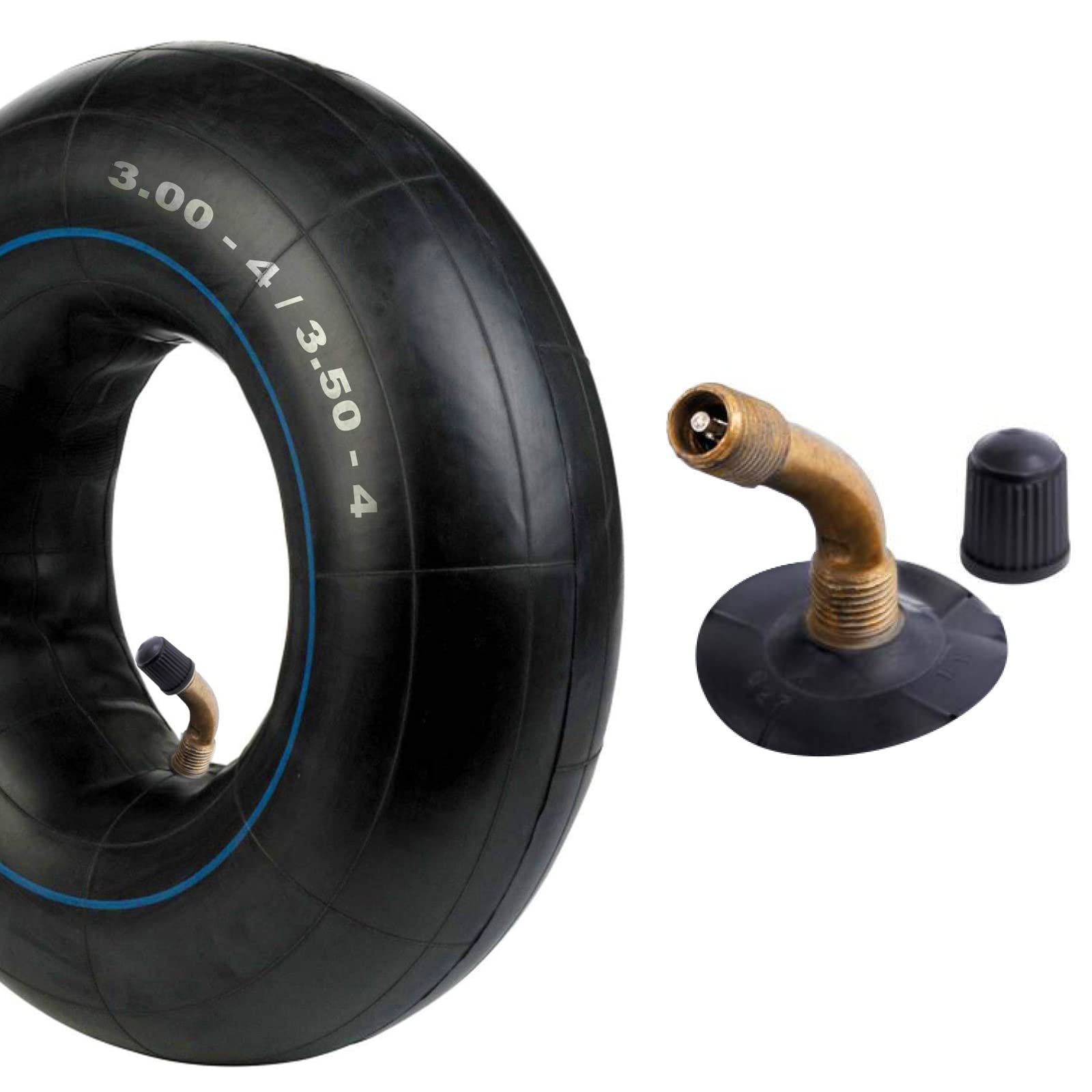 SPARES2GO Pneu 3.00-4 Pneumatique Mini Moto Quad 300x4 3.00x4 260x85 4 Jante 4 + Chambre à air x 4