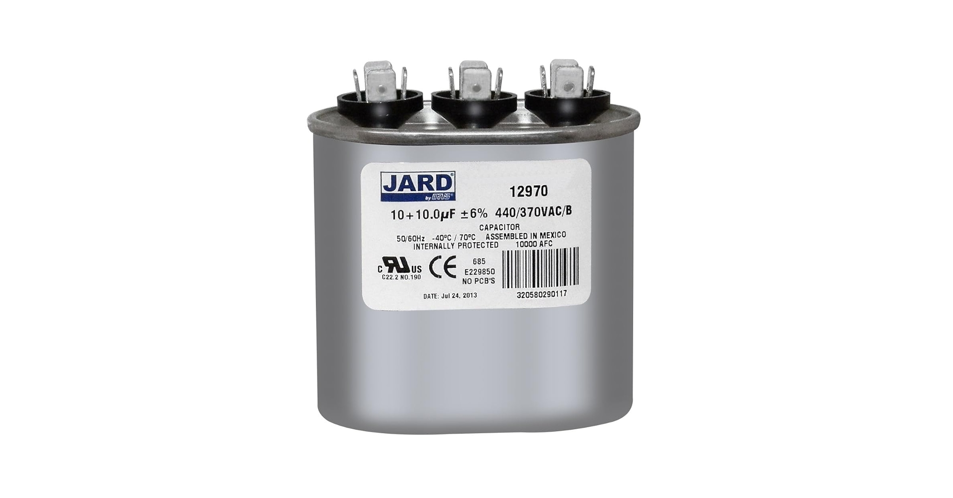 10/10 MFD Oval Run Capacitor (370/440V): Amazon.com