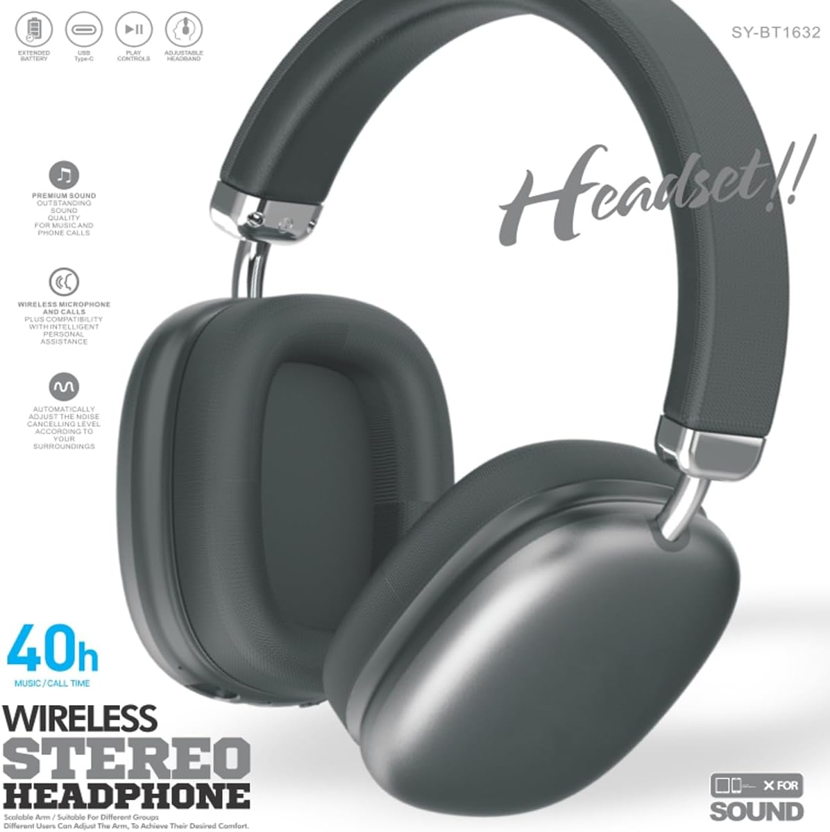 SY-BT1632 Wireless Bluetooth Headset in use