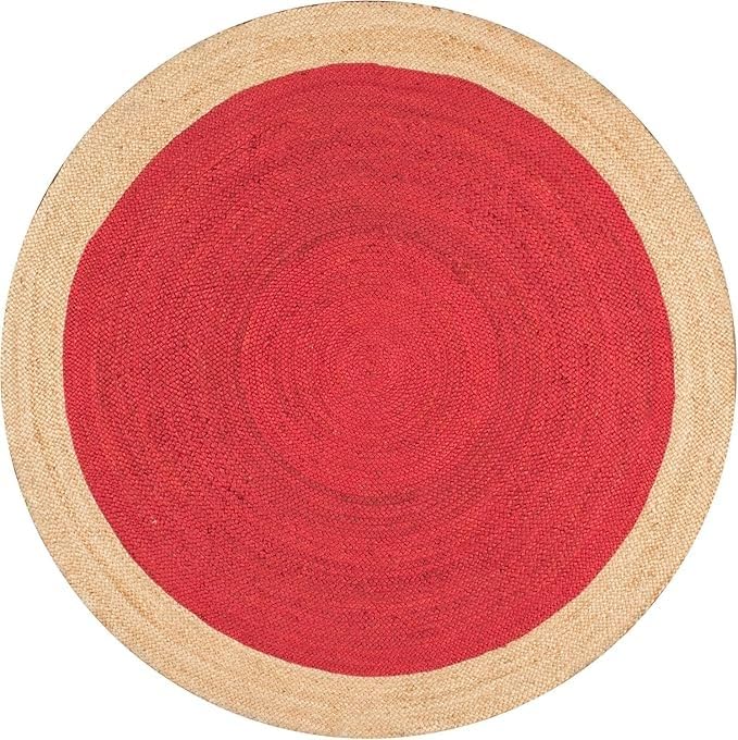 Alfombra interior roja tradicional para habitación de bebé, 3 x 3 pies