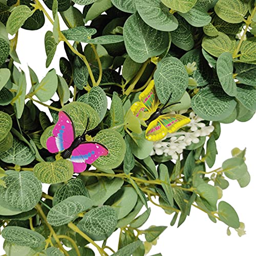 Couronne de feuilles vertes pour déco murale et mariage d'été - 4