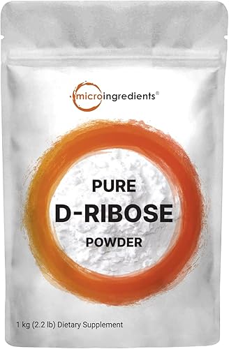 Pure D Ribosa en polvo, 2.2 lbs (2.2 libras y 200 porciones) – Suplemento de apoyo para el cabello, azúcar simple natural, se disuelve transparente,