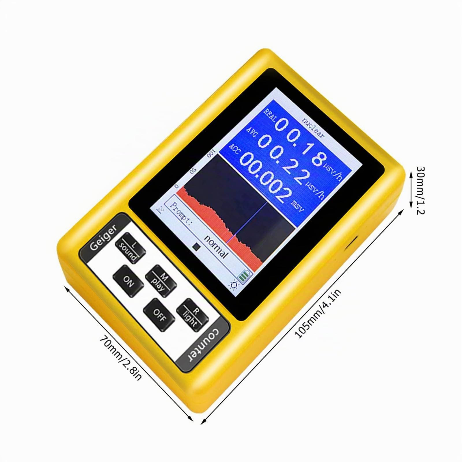 Compteur Geiger, Détecteur de rayonnement nucléaire radioactivité de rayonnement électromagnétique Testeur entièrement fonctionnel pour la maison, le bureau, l'extérieur