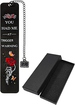 Dark Romance Bookmark Gifts for Women Spicy Gothic Book Mark for Book Lover Funny Bookmarks Student School Supplies Birthday Gifts for Friends Dark Romance - Rose Butterfly