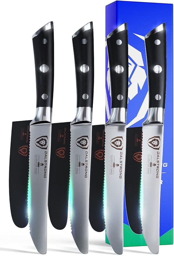Dalstrong Steak Knives Set of 4 Serrated Blade