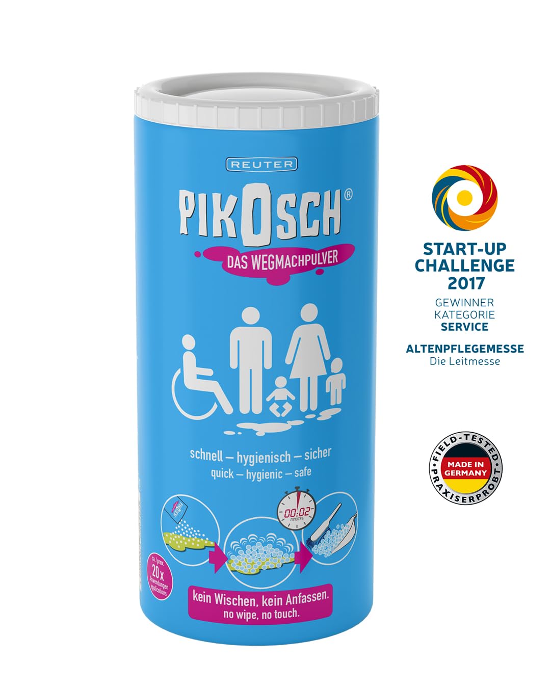 Das ultimative Wegmachpulver, Superabsorber bindet Flüssigkeiten und Gerüche wie Erbrochenes, Urin, Kot, Blut und Wasser - für ihre Familie - hohe Saugleistung (6er Set 375g)