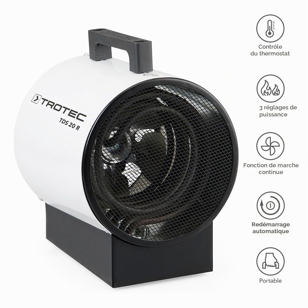 TROTEC TDS 20 R Chauffage soufflant électrique 3 kW