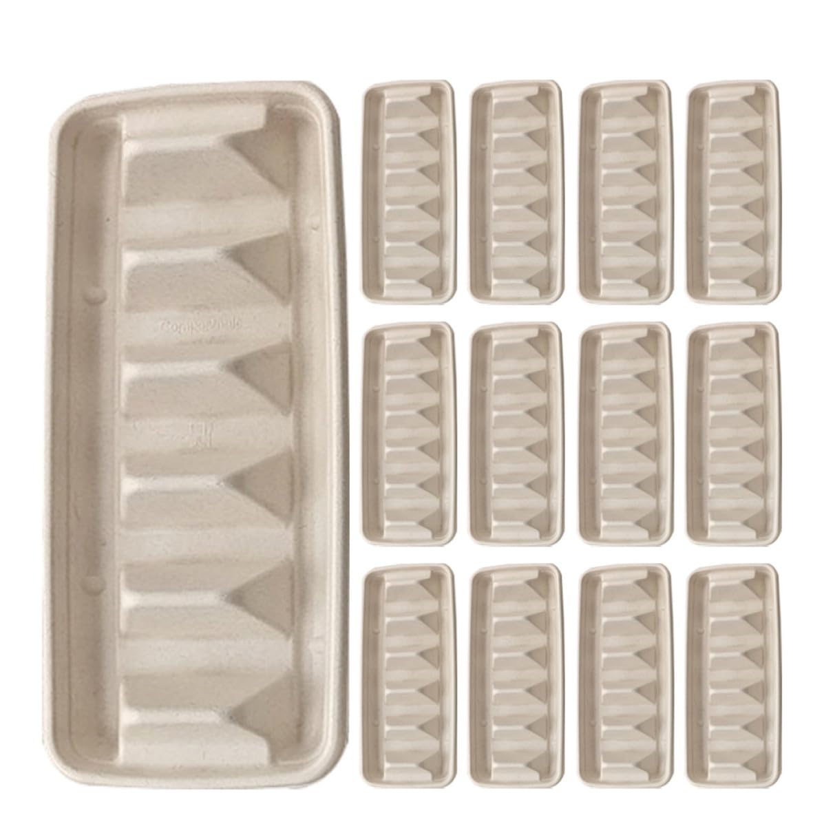 Angoily Porta Tacos Desechables Ligero y Práctico de Papel Beige, Paquete de 25 Unidades para Mantener Tacos Crujientes y Frescos en Eventos al Aire Libre