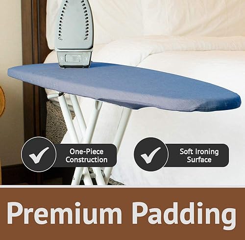 Miniatura 4 de Almohadilla para tabla de planchar de tamaño completo, almohadilla gruesa acolchada para tabla de hierro con superficie de planchado suave,