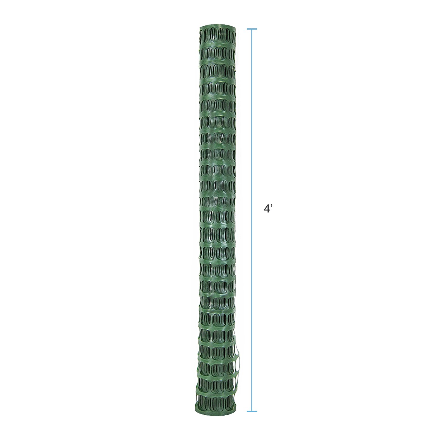 Houseables Plastic Mesh Fence, Construction Barrier Netting, Green, 4'x100' Feet, 1 Roll, Garden Fencing, Fences Wrap, Above Ground, for Snow, Poultry, Chicken, Safety, Deer, Patio, Garden Netting