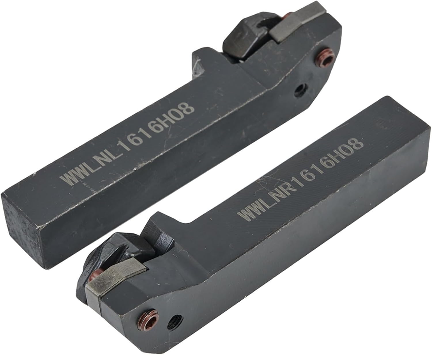 Metal Lathe Turning Tool Holder Bit Set with Alloy Steel Holders, Cemented Carbide Inserts, High Grip Wear Resistant Semi-Finishing and Finishing for Cast Iron and High Hardness Materials, 2 Pack