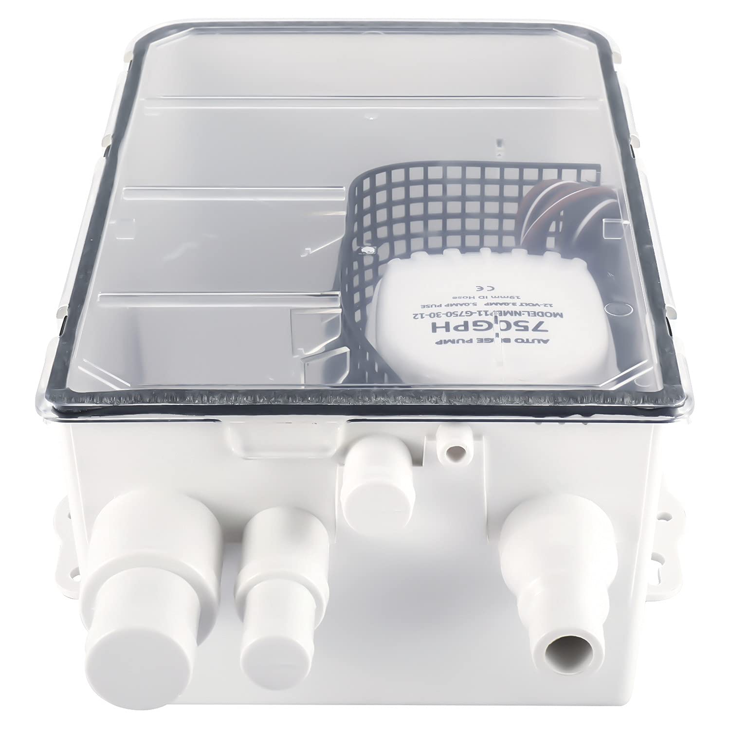 FreeTec Boot Marine Duschwanne Pumpe Drain Einlässe Ablauf Kit System Duschsumpfpumpensystem Bilge 12V 750 GPH Multi Port Drain Box