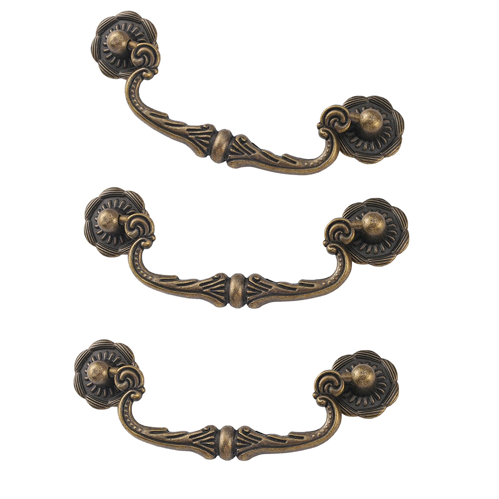 Piceioep Multicolor Traditional Chinese Design Bronze Drawer Handles With 86Mm Hole Center For Smooth Hold In Multiple Home Lodgings Grip Pull
