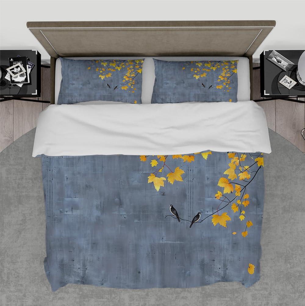 Couvre de couette d’automne pour oiseaux et ensemble de lit de luxe