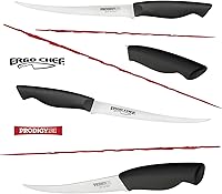 Vista 5 de Ergo Chef Prodigy Series - Cuchillo de filete flexible curvado de 7.5 pulgadas, hoja de acero inoxidable de alto carbono, mango ergonómico