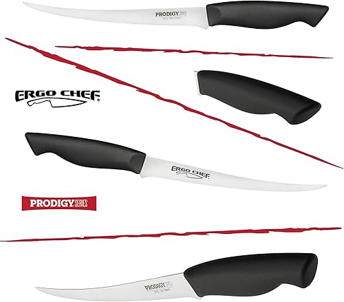 Miniatura 5 de Ergo Chef Prodigy Series - Cuchillo de filete flexible curvado de 7.5 pulgadas, hoja de acero inoxidable de alto carbono, mango ergonómico