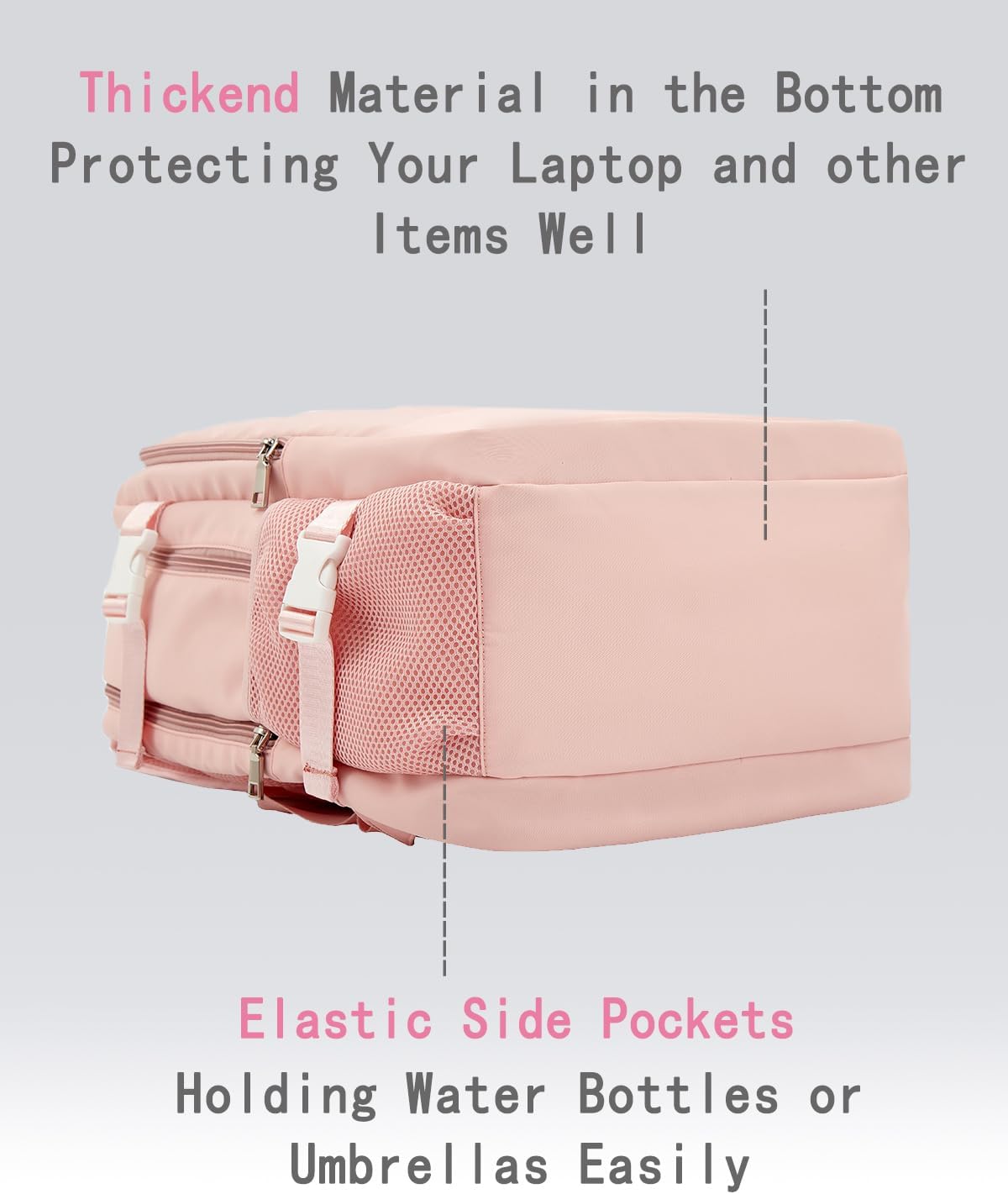 Travel Backpack for Women, Pink, Carry on Backpack, Laptop Backpack 15.6 Inch, Travel Essentials, Casual Daypack Backpack