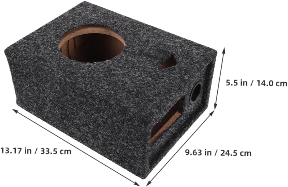 Heavy Duty Vented Subwoofer Box Enclosure for Vehicle Compact Speaker Box for Trucks and Suvs Carpet Covered Design for Enhanced Sound Clarity
