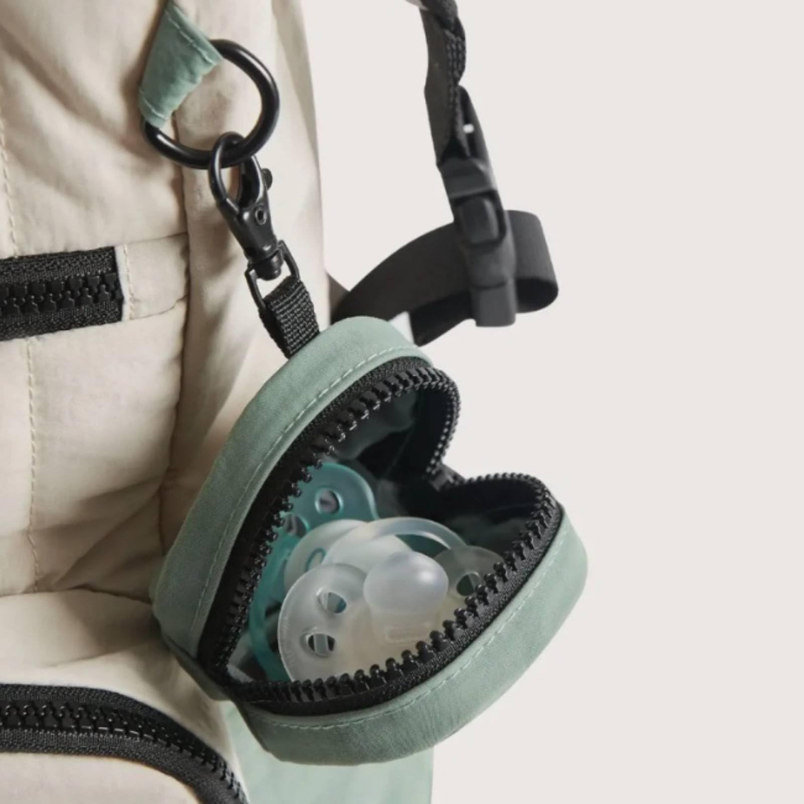 Baoblaze Borsa Fasciatoio Impermeabile Zaino Neonato Borsa Mamma Borsa Passeggino Organizzata con Ampia Apertura Multiple Spallacci Imbottiti Ergonomici, Beige+Arancione