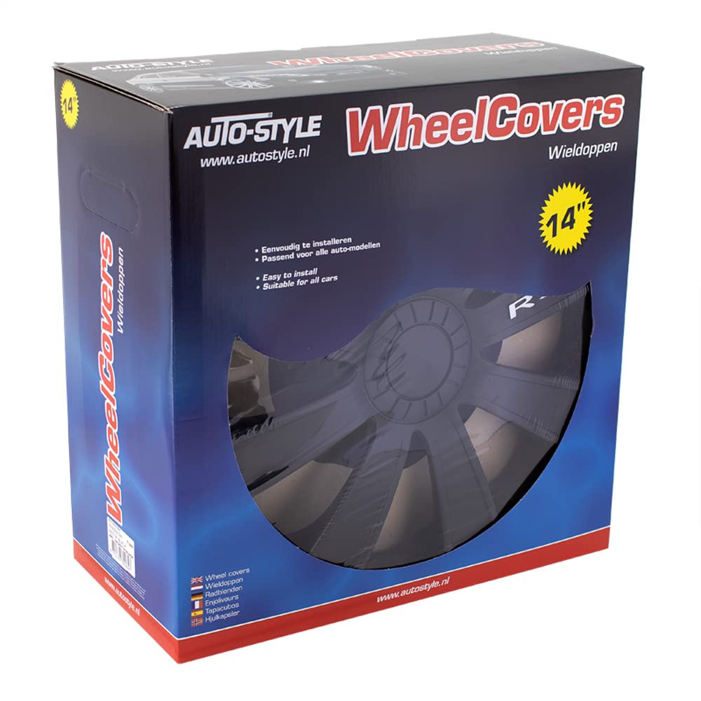 AutoStyle 4er Set Radzierblenden RS-T 14-Zoll Schwarz