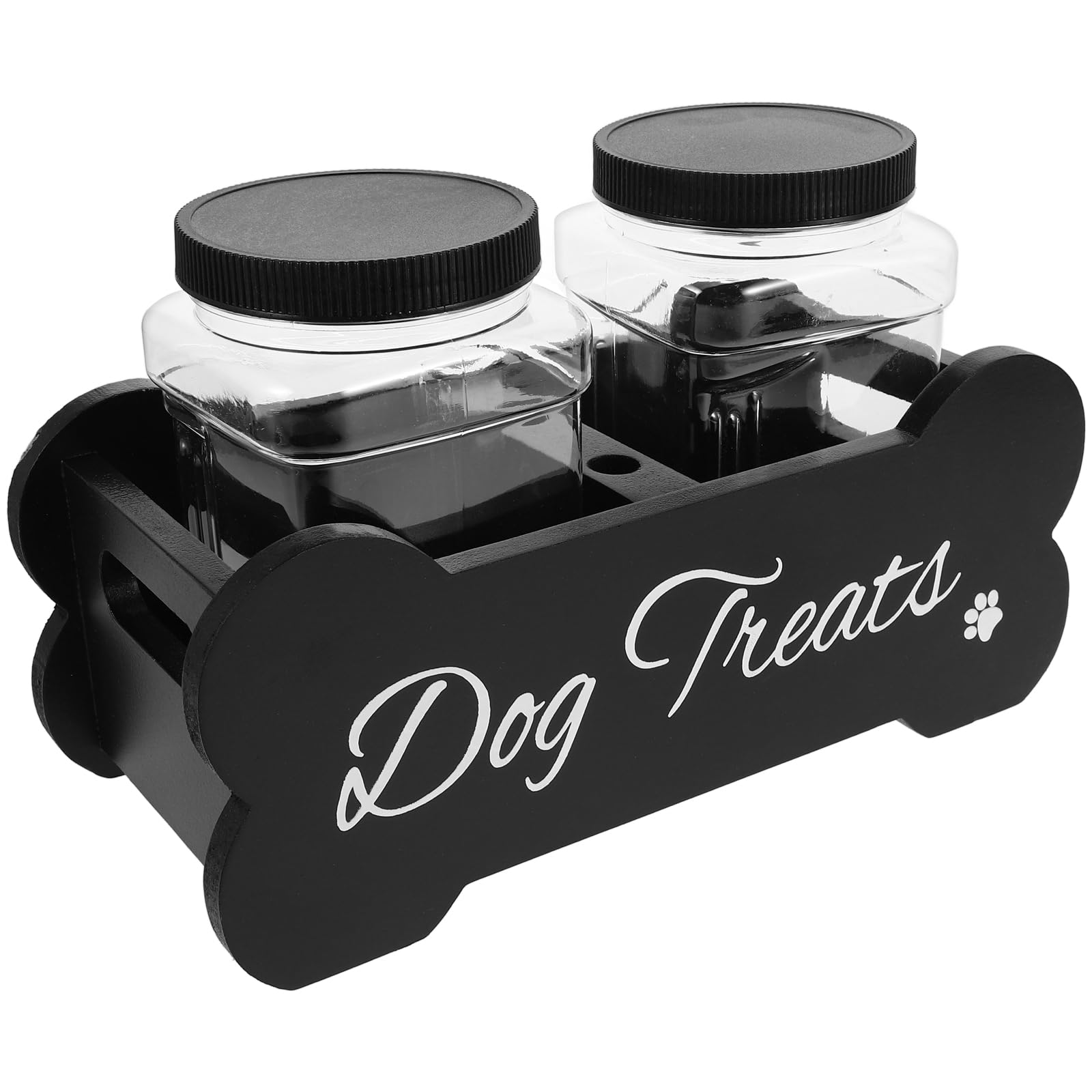 Pet Snack Aufbewahrungsbox aus Holz mit Geteilter Fächerung und Sicherem Verschluss Großer Futterbehälter für Hunde Luftdicht und Langlebig zur Organisierten Lagerung von