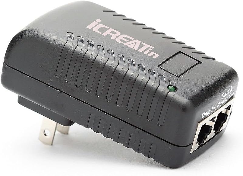 24volt Passive PoE Injector Adapter, 24V24W 100Mbps for IP Camera, Replace for Ubiquiti POE-25-5W, POE-24-12W, POE-24-24W