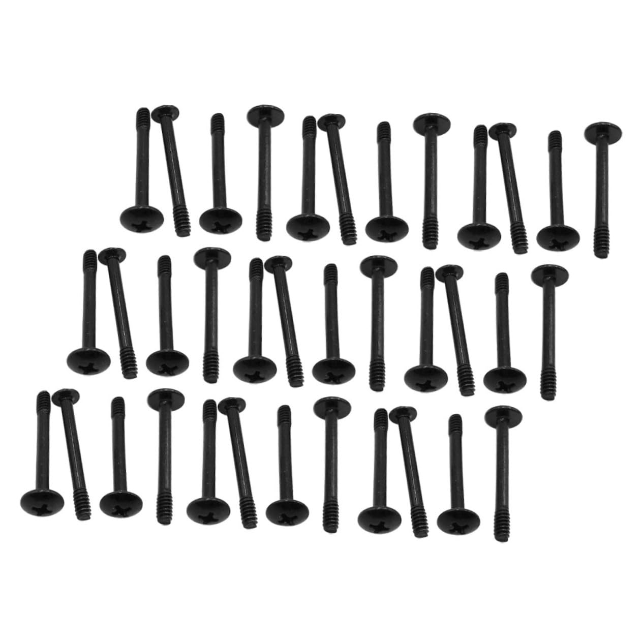 DOITOOL 5 Set Viti Della Ventola Di Raffreddamento Toccando Raffreddamento Computer Fan Del Caso Viti Dell'alloggiamento Viti Di Montaggio Della Ventola Del Case Acciaio Nero 50 Pezzi*5