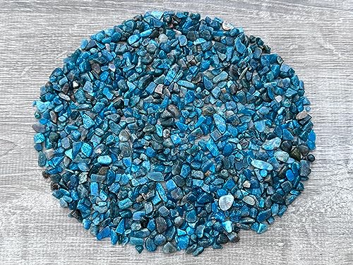 Apatite Chips – Natural Mini Apatite Stones, Crushed Undrilled Apatite, Semi-Tumbled Genuine Apatite (10 lbs Bulk)