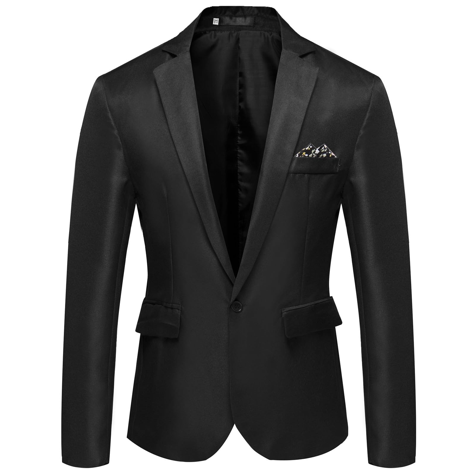 Jackets for Men Sporty Elegant Blazer Suit Jacket Leisure Lightweight Fit 1 Button Black Suit Trousers Men Wedding Jacket Black Tweed Jacket English Business Jacket