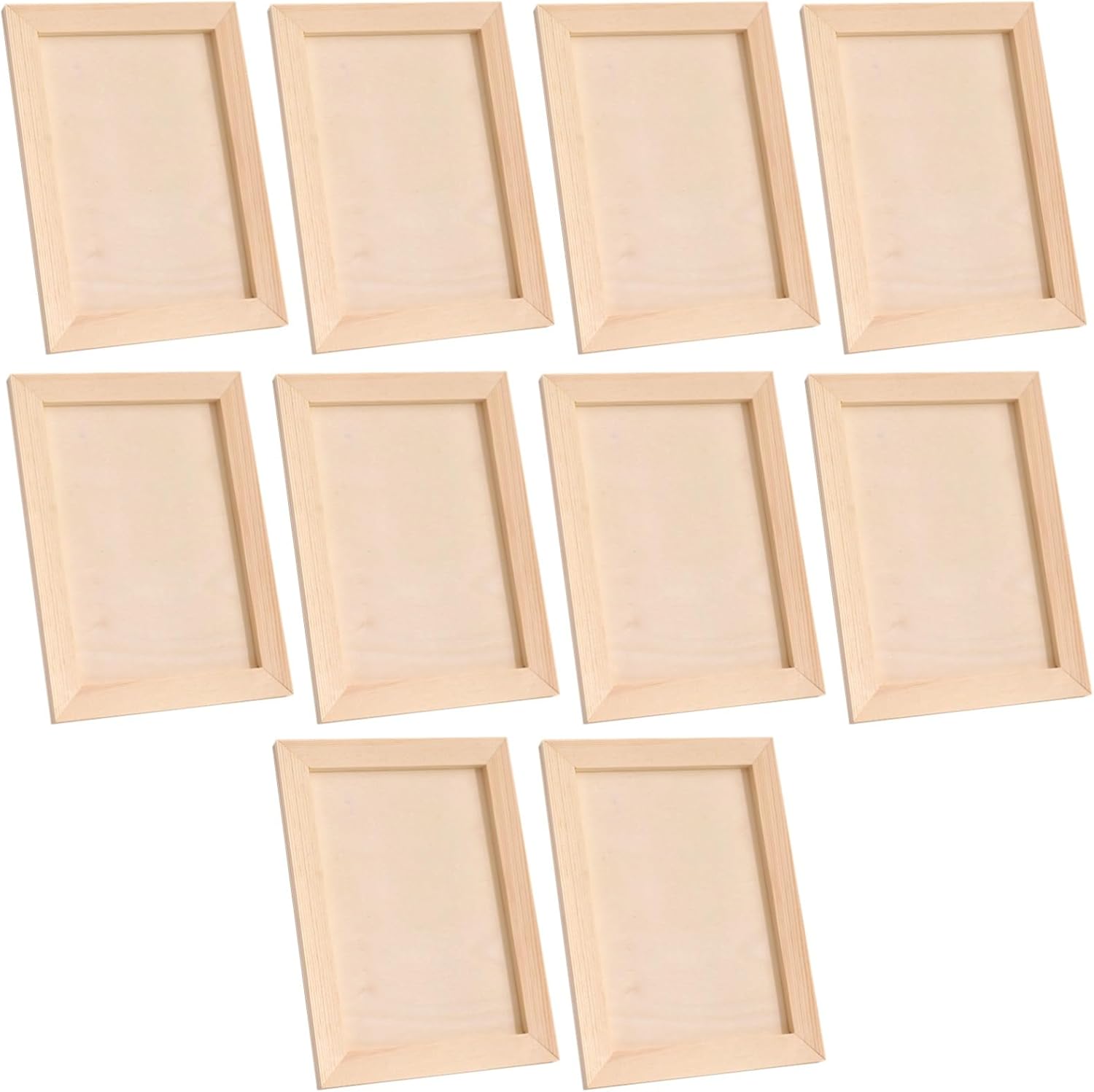 10 Pcs Wood Panels for Painting, Unfinished Canvas Boards, Wood Panels Ideal for Oil, Acrylic and Craft Projects, 8x12 Inch