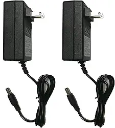 Pacote com 2 adaptadores de fonte de alimentação 24V DC 2A 48W, transformador conversor de 100-240V CA para 24Volt 2000Ma com ponta de 5,5 x 2,5 mm para impressora 3D com fita de LED