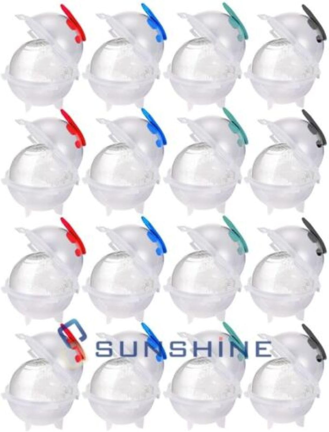 2" Ice Cube Maker Tray Silicone Sphere Round Whiskey Cocktails 16 PCS