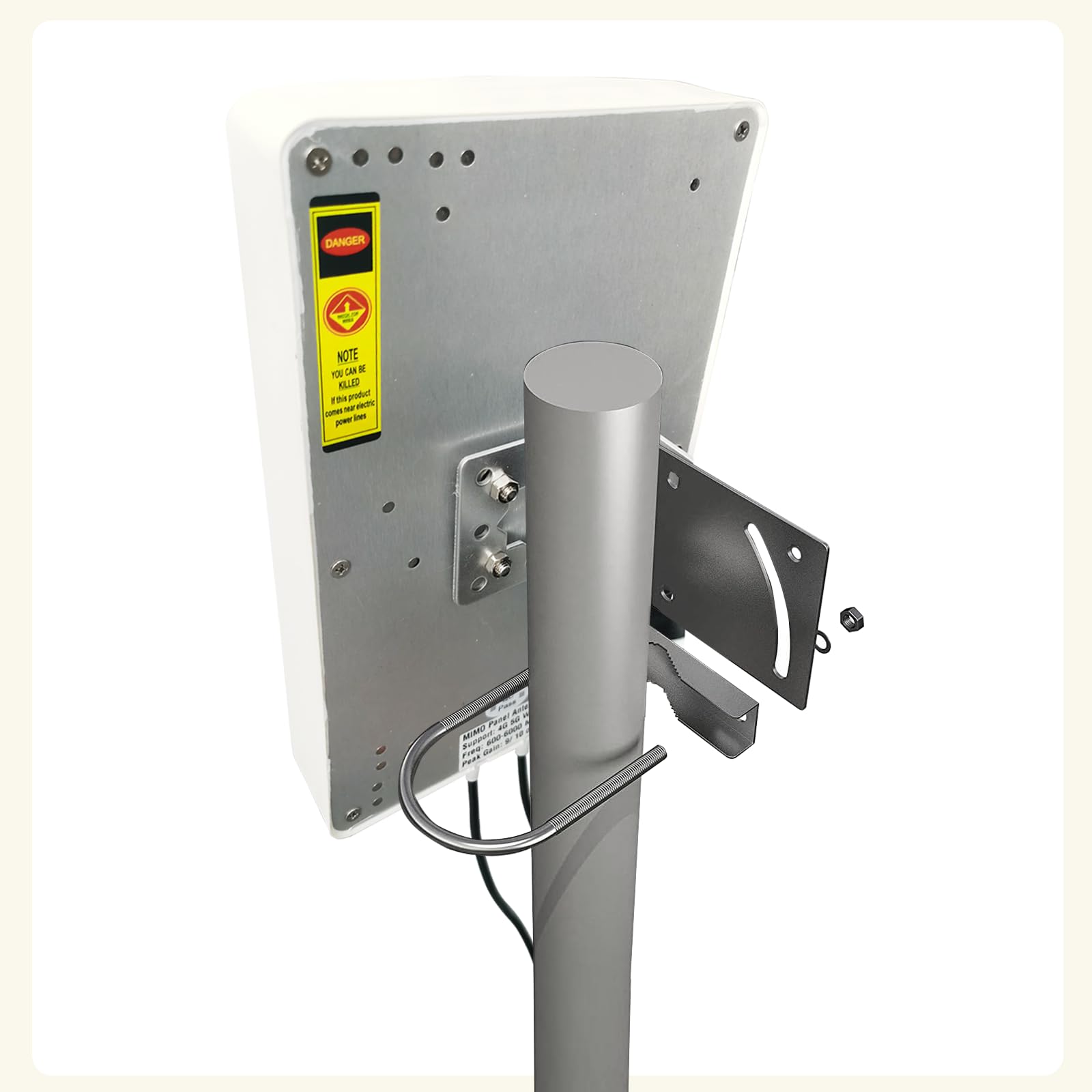 Antenne de routeur MIMO 4G LTE 2 x 2 5G pour Tmobile Verizon AT&T, antenne cellulaire extérieure SMA TS9 5G pour hotspots cellulaires/routeur, 600-6000 MHz 10dBi 10 m câble/poteau (kit)
