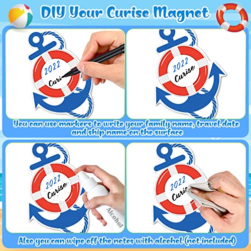 8 Pcs Cruise Ship Door Decorations Anchor Cruise Door Magnets Car Magnet Stickers Fridge Door Magnets Decor For Carnival Cruise Refrigerator Door #TOP2