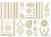 1TattooWorld 8-Sheets (6"x 8") Metallic Temporary Tattoos, 38 Super Large Tattoo Designs, OTW-TMPTS802
