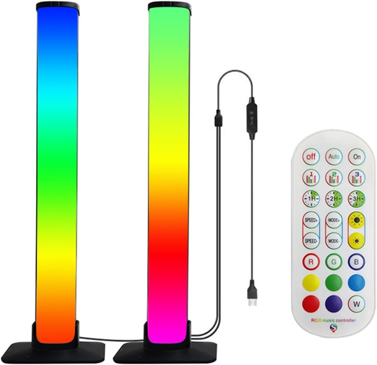 RGB Symphony Sound Pickup Atmosphere Light Music Rhythm Remote Control Smart App One to Two E-Sports Desktop Atmosphere Light