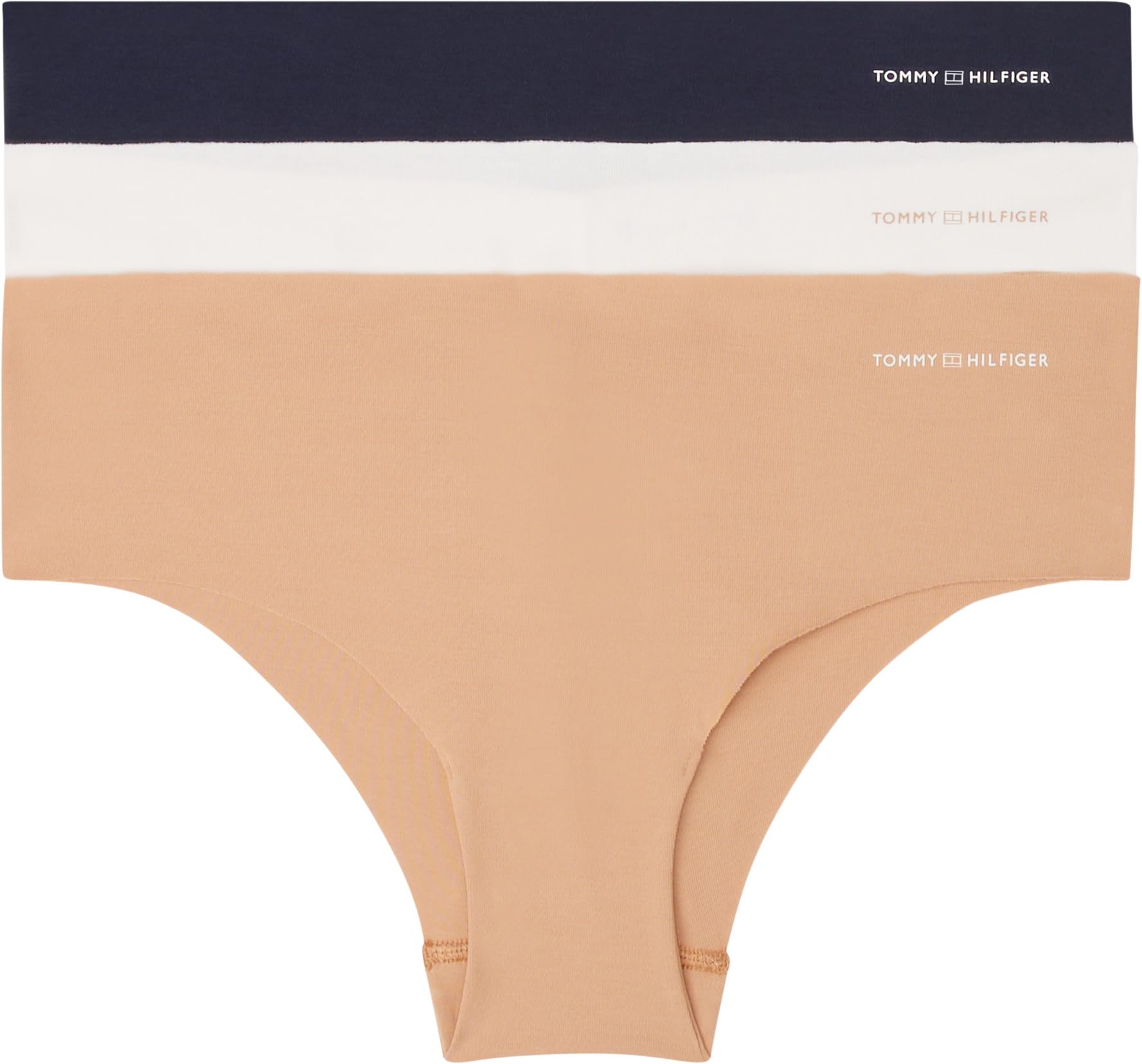 Tommy Hilfiger Women's Purple (Ivory/Misty Blush/Navy) 3 Pack Hipster Uw0uw05958, Purple, M