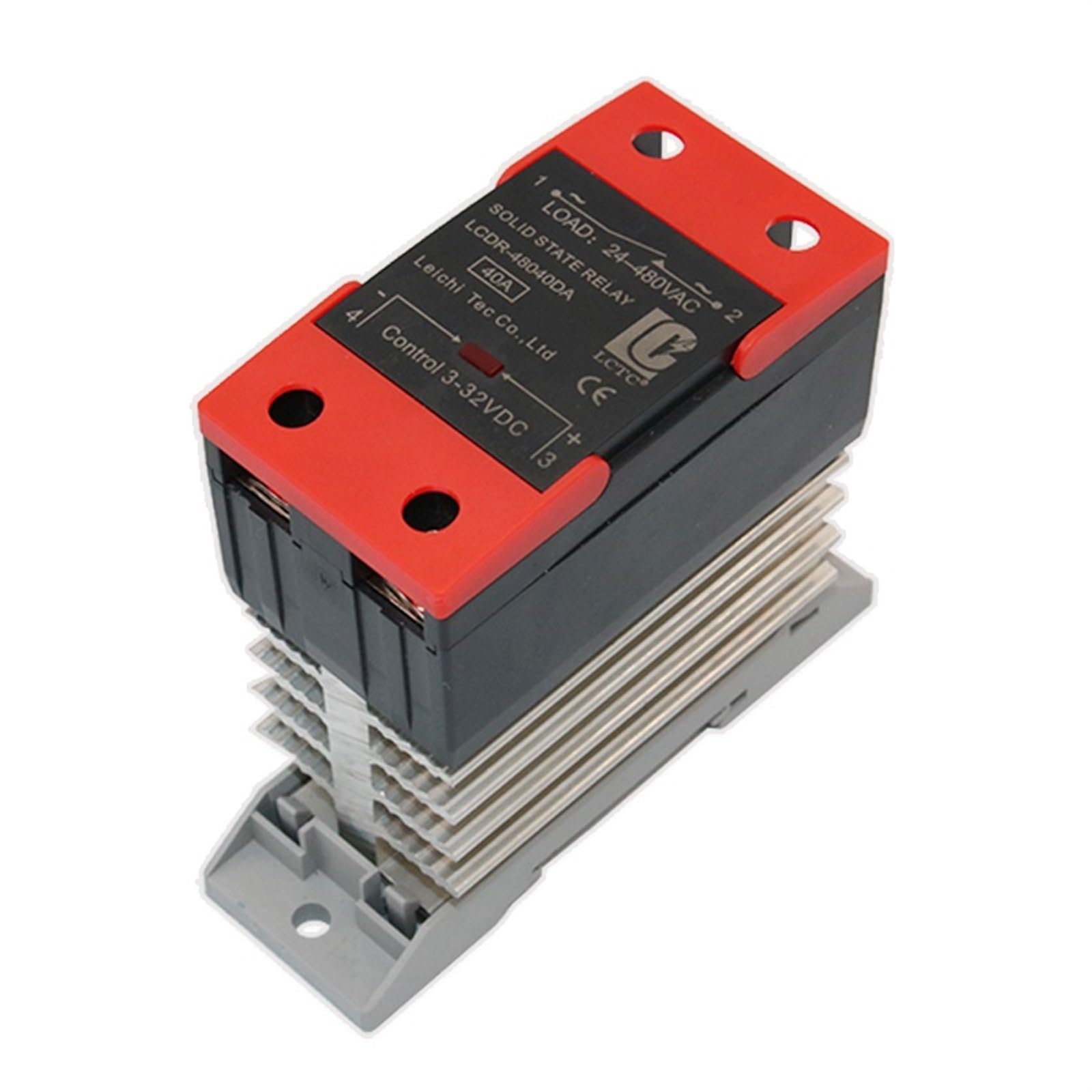VDOQTLJT Din Rail Heat Sink Single Phase SSR Solid State Relay 10A 25A 40A 60A 80A 100A 120A DC Control AC(DC-AC,40A)