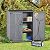 LOUHME Outdoor Wooden Storage Shed, 5.3ft Hx4.6ft L Garden Storage Cabinet with Waterproof Asphalt Roof, Double Lockable Doors and 3-Tier Shelves for Patio Backyard, Ideal Tool Organizer, Gray