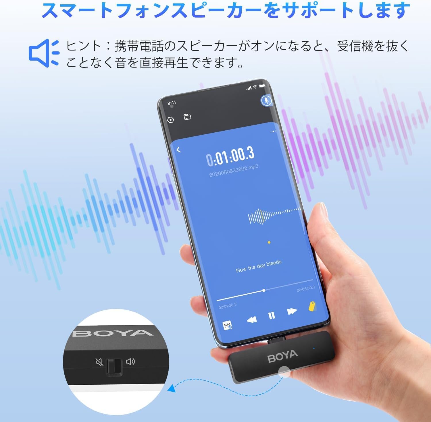 Amazon.co.jp: BOYA BY-V4U ピンマイク ワイヤレスマイク iPhone 15/16