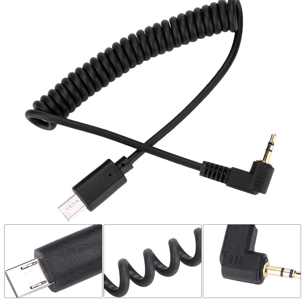 VBESTLIFE RM-VPR1 3,5 mm/2,5 mm S2 kabel zwalniający migawkę do RX1/RX10/RX100/A7S/A7R/A7/A7II/A7III/A9/A58/77M2/99M2/A3500/A5000/A5100/A60000/A60000. /A6300 0/A6500, czarny (2,5