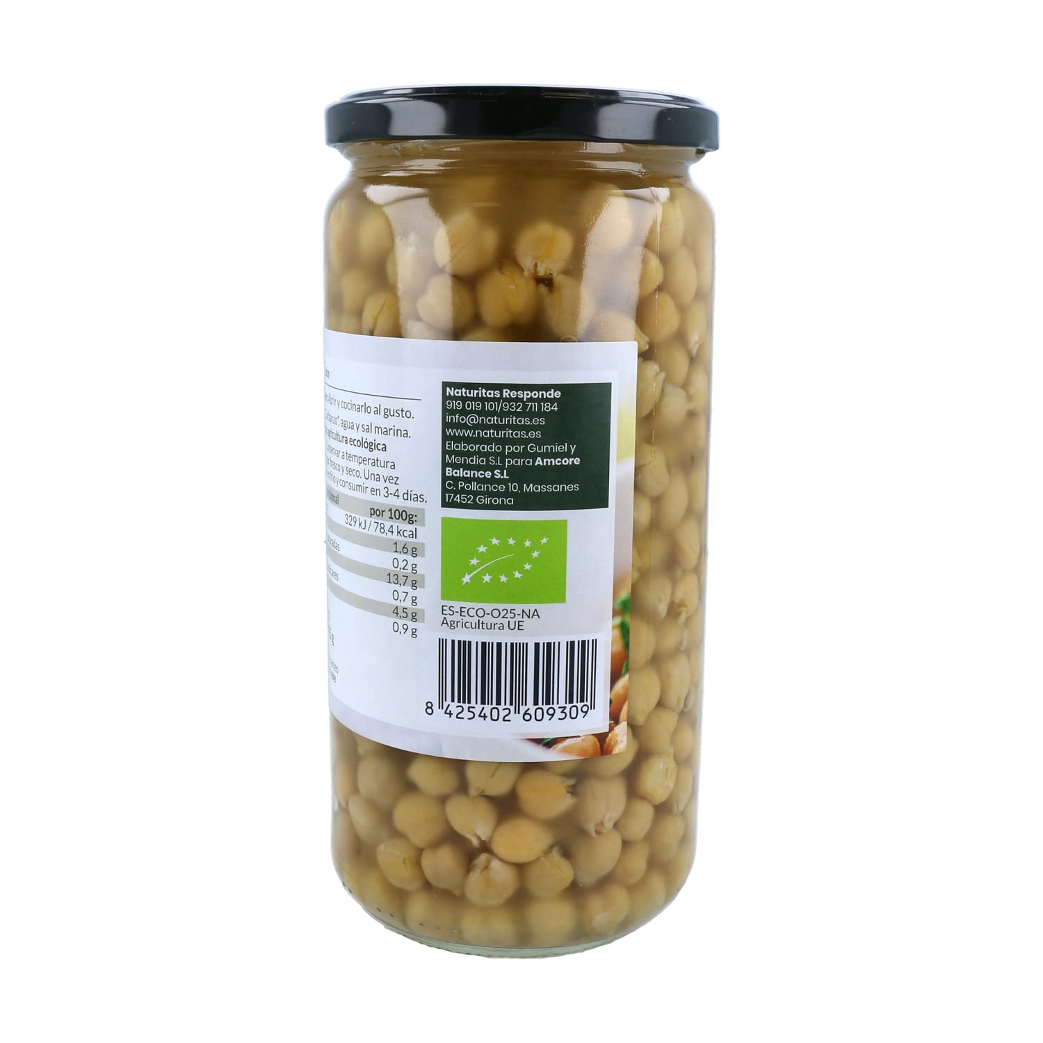 Ceci Cotti Bio 660g Naturitas Essentials | Ideali per insalate | Pronti all'uso | Ricchi di fibre e vitamine del gruppo B