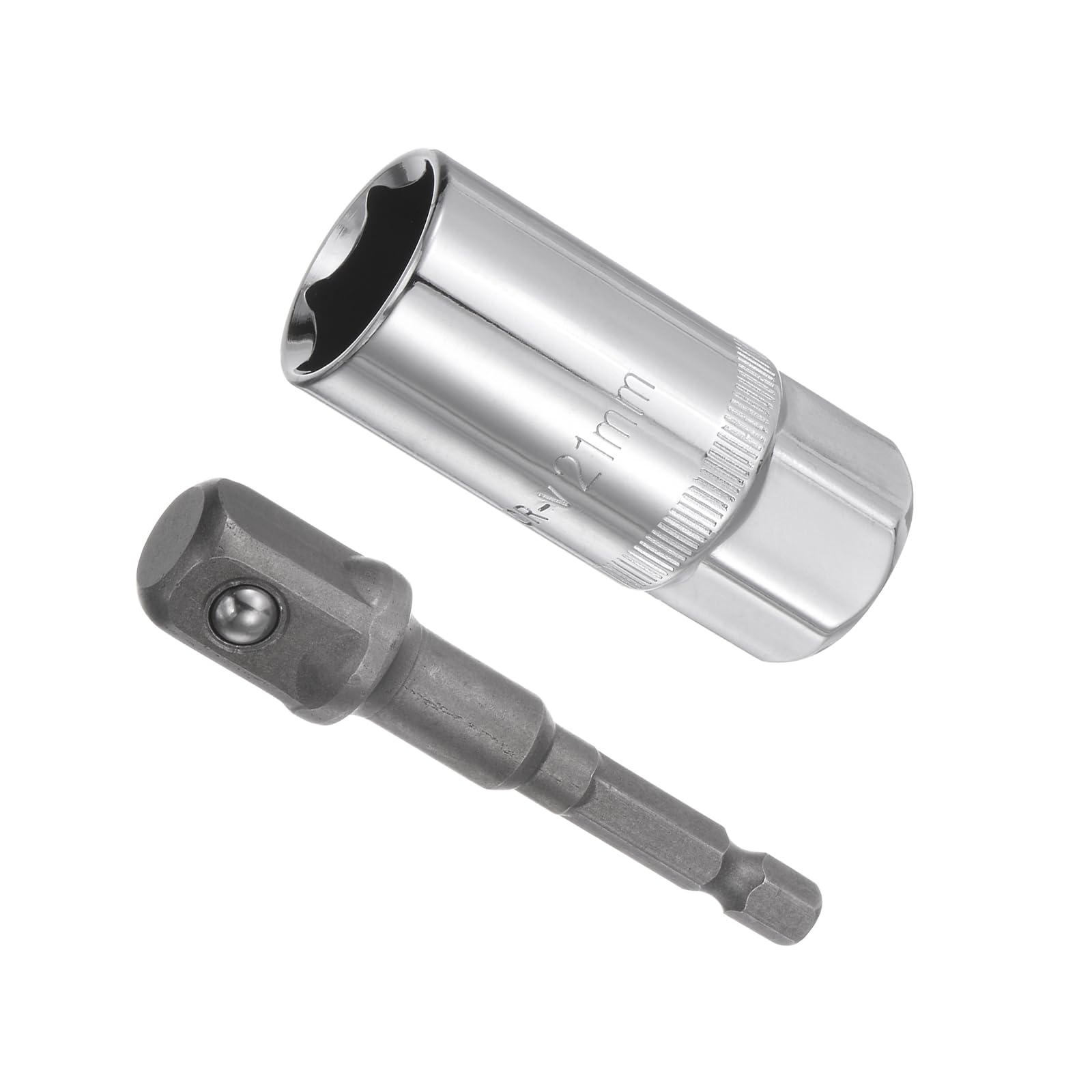 CoCud Spark Plug Socket Set, Metric 21mm 1/2" Drive 2.5" Length, CR-V Mirror Finish Socket with Socket Extension