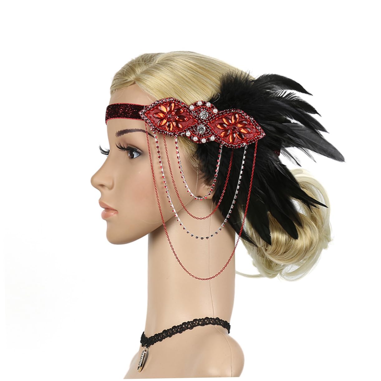 minkissy 3piezas Diadema De Cadena Borlas Para Mujeres Accesorios Elegantes Para Fiesta Bailes y Ocasiones Especiales Tocado Ligero y Cómodo Para Novias y Fotografía