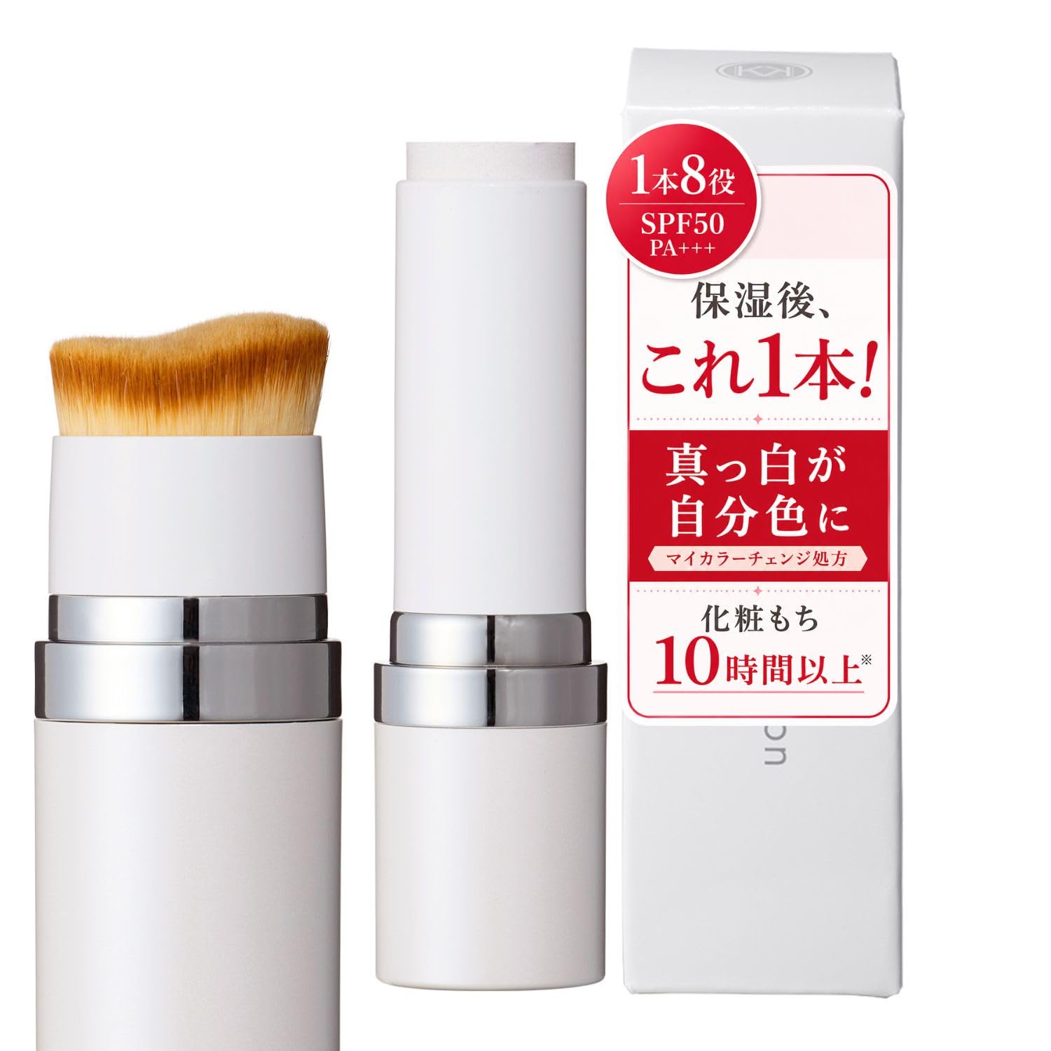 KAMIKA シルキースティックファンデーション SPF50/PA+++ ブラシ付き