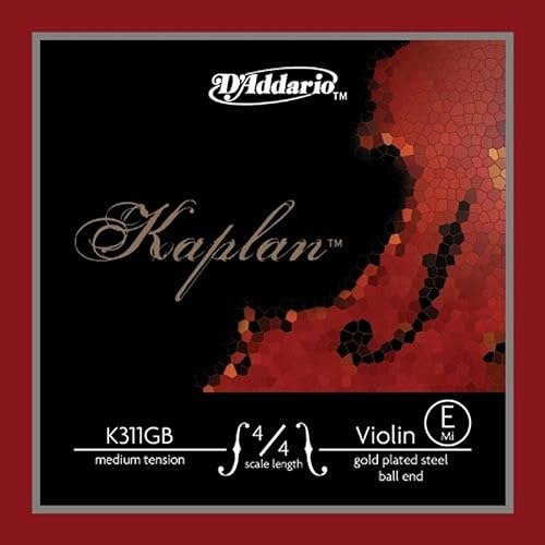 Miniatura 6 de D'Addario Kaplan - Cuerda para violín con extremo de bucle chapado en oro, escala 44, tensión media