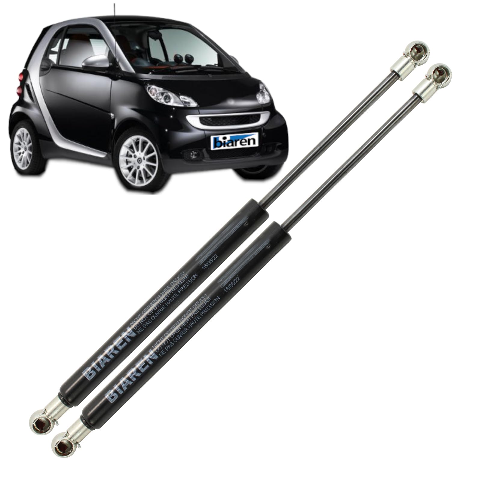 4519880004 Vérins Coffre 445mm 95n Lot De 2 Vérins De Hayon Smart Fortwo 2 ( 451) 2007-2014 - Vérin Coffre 445mm 95N - Remplacement Aisé Vérins Hayon Fortwo
