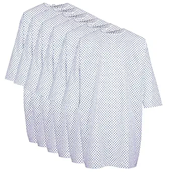 Profound Care Hospital Gown 6 Pack - Patient Gowns Fits Up to 2XL - Hospital Gowns for Women and Men - 45" Long & 62" Wide - Cotton Blend Medical Patient Gowns