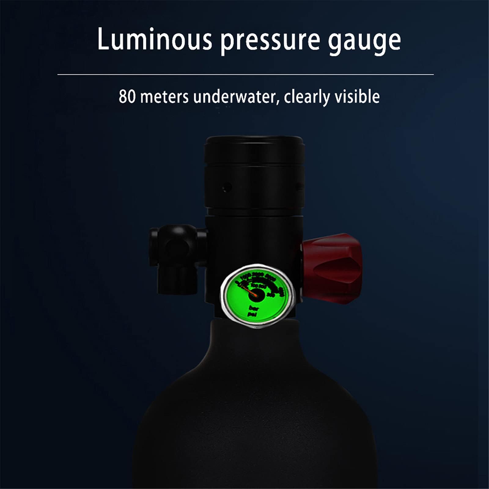 Bombole da Immersione 1L Mini Scuba Tank, Bombola Subacquea Bombole da Immersione Ossigeno Bombola con 7-15 Minuti Diving Ossigeno Serbatoio Bombola Sub Respiro Sott'Acqua Dispositivo
